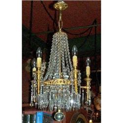 French bronze cast lead crystal  chandelier 8L #2241965