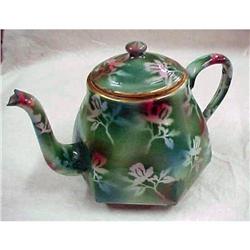 Lovely Granitware Green Teapot #2242011