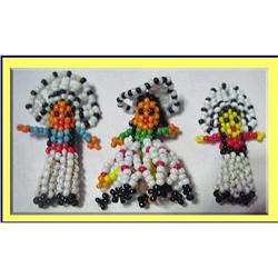 3 VINTAGE MINI NATIVE AMERICAN INDIAN DOLLS #2242039