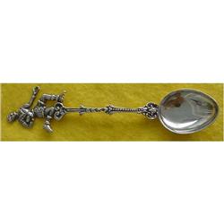 STERLING SILVER RUGBY FOOTBALL PLAYER SPOON #2242048