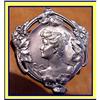 Image 1 : FRENCH ART NOUVEAU SILVER BUTTON WOMAN HEAD #2242053