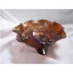 Northwood  3-Footed Amethyst Purple Bowl #2242107