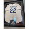 Image 1 : CLAYTON KERSHAW DUAL SIGNED JERSEY AND 8 X 10 IN CUSTOM GRAME ( FANATICS COA)