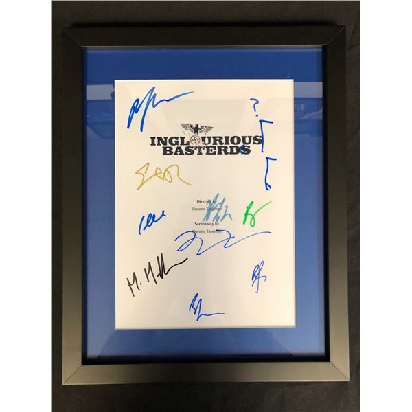 INGLORIOUS BASTARDS CAST SIGNED FRAMED MOVIE SCRIPT ( RA COA)