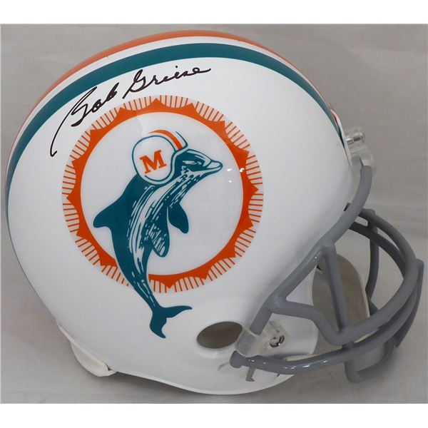 BOB GRIESE SIGNED MIAMI DOLPHINS FULL SIZE HELMET (JSA COA)