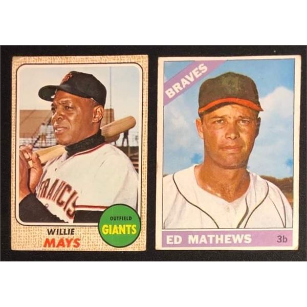 1960'S TOPPS BASEBALL STAR CARD LOT (MAYS, MATHEWS)