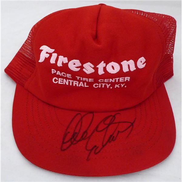 DALE ERNHARDT SR. SIGNED FIRESTONE BASEBALL CAP ( PSA COA)