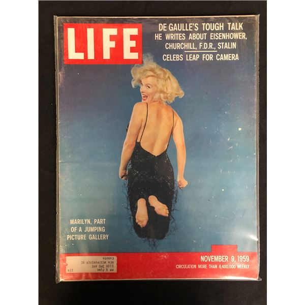 1959 LIFE MAGAZINE MARILYN MUNROE COVER