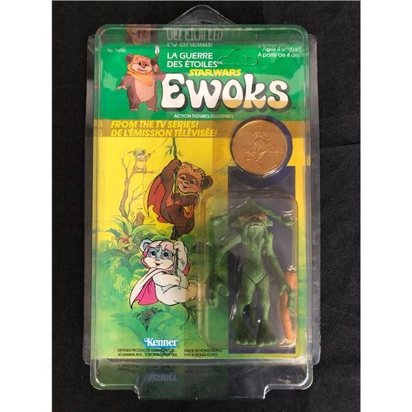 1985 KENNER ON CARD EWOKS ACTION FIGURE (UNPUNCHED)