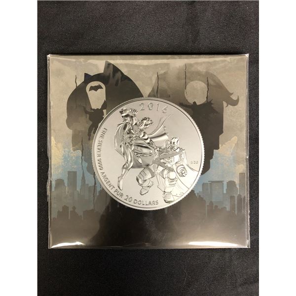 2016 SUPERMAN & BATMAN $20 CANADIAN COIN .9999 SILVER