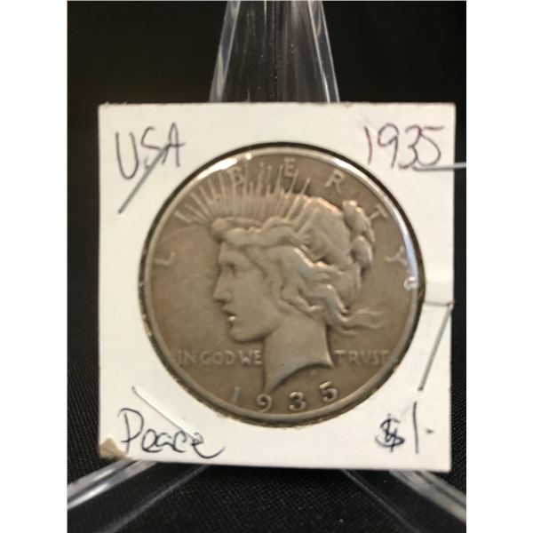 1935 PEACE DOLLAR .900 SILVER