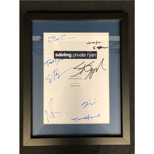 SAVING PRIVATE RYAN CAST SIGNED SCRIPT COVER (RA COA)