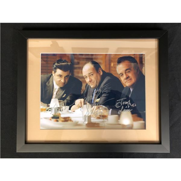 SOPRANOS CAST SIGNED 8 X 10 FRAMED ( RA COA)