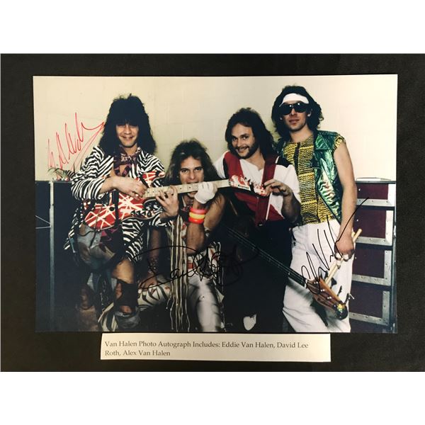 VAN HALEN SIGNED 8 X 10 (RA COA)