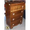 Image 2 : VINTAGE WOODEN DRESSER WITH 4 DRAWERS