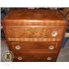 Image 3 : VINTAGE WOODEN DRESSER WITH 4 DRAWERS