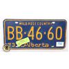 Image 1 : 1973 ALBERTA LICENSE PLATE