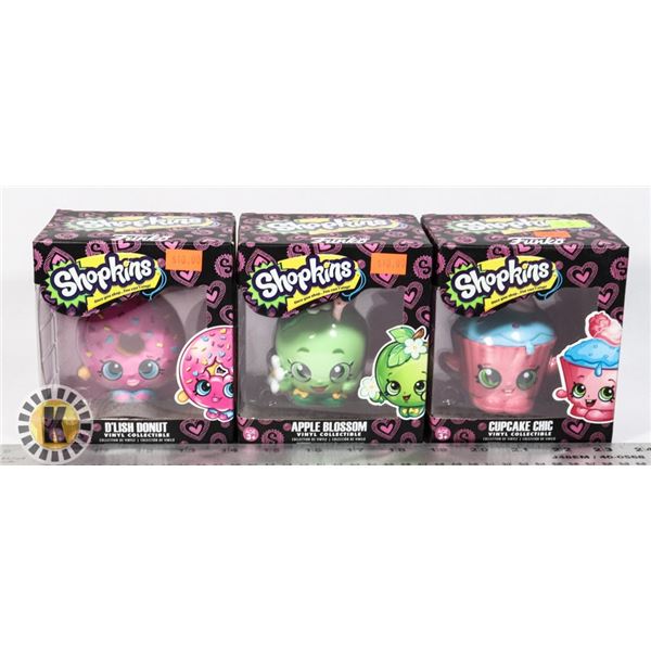 LOT OF THREE SHOPKINS BY FUNKO FIGURES