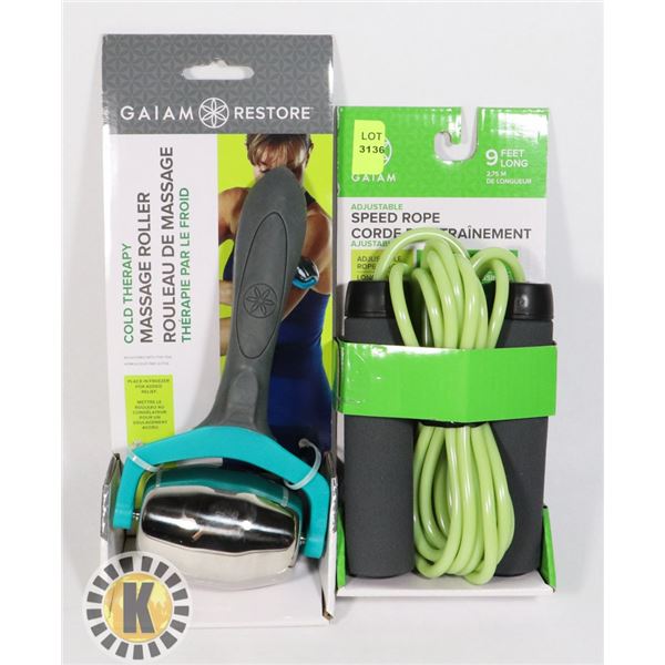 NEW SPEED ROPE SOLD WITH NEW  MASSAGE ROLLER