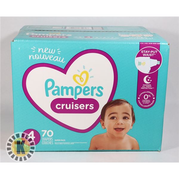 CASE OF PAMPERS CRUISERS SIZE 4