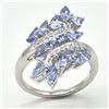 Image 2 : SILVER TANZANITE WHITE TOPAZ(9.9CT) RHODIUM