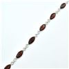 Image 2 : SILVER GARNET(5.65CT) BRACELET (~WEIGHT 5.65G)