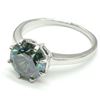 Image 4 : SILVER GREENISH BLUE MOISSANITE ( ROUND 9.5 MM)