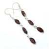 Image 2 : SILVER GARNET(3.3CT) EARRINGS (~WEIGHT 3.3G)