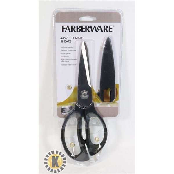 NEW FARBERWARE 4 IN 1 ULTIMATE SHEARS