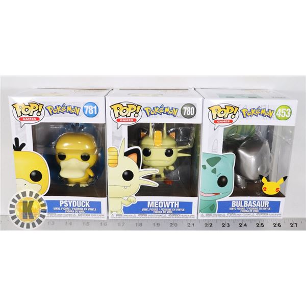 X3 POKEMON POP COLLECTIBLE CARACTER FIGURES