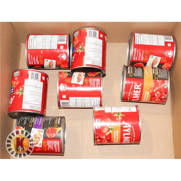 BOX OF CANNED TOMATOES (DICED, CRUSHED)