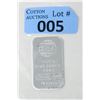 Image 1 : 1 Oz. .999+ Fine Silver Engelhard Bar