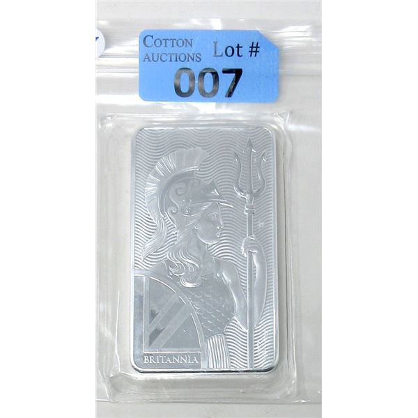 10 Oz. .999 Silver The Royal Mint Britannia Bar