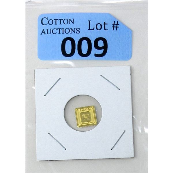 1 Gram .9999 Fine Gold Geiger Edelmetalle Bar