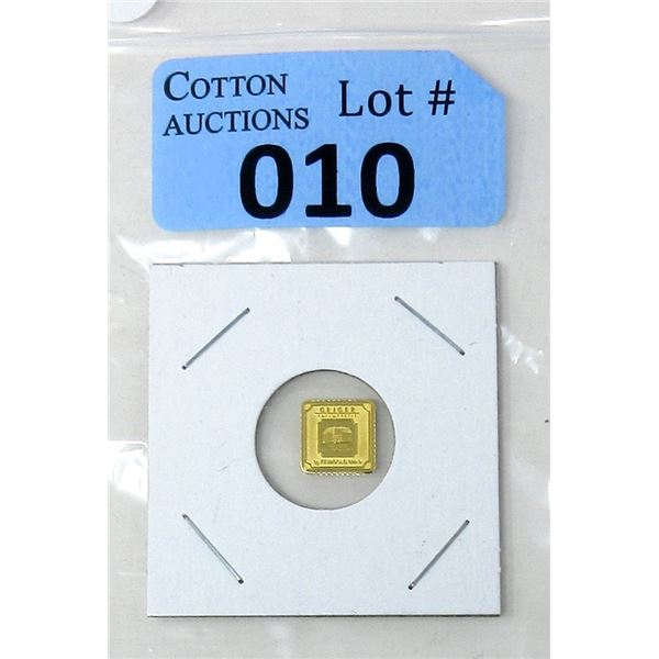 1 Gram .9999 Fine Gold Geiger Edelmetalle Bar