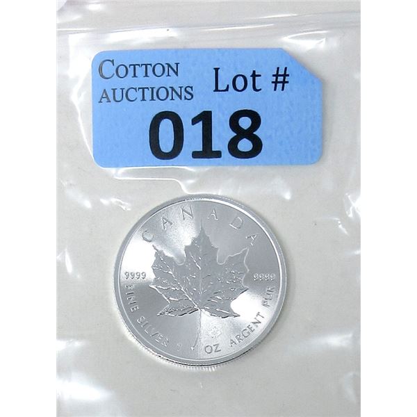 1 Oz .9999 Fine Silver 2019 Canada Maple Leaf Coin
