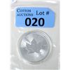 Image 1 : 1 Oz .9999 Fine Silver 2020 Canada Maple Leaf Coin