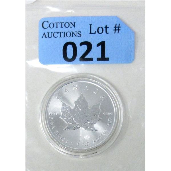 1 Oz .9999 Fine Silver 2020 Canada Maple Leaf Coin