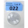 Image 1 : 1 Oz .9999 Fine Silver 2021 Canada Maple Leaf Coin