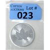 Image 1 : 1 Oz .9999 Fine Silver 2021 Canada Maple Leaf Coin