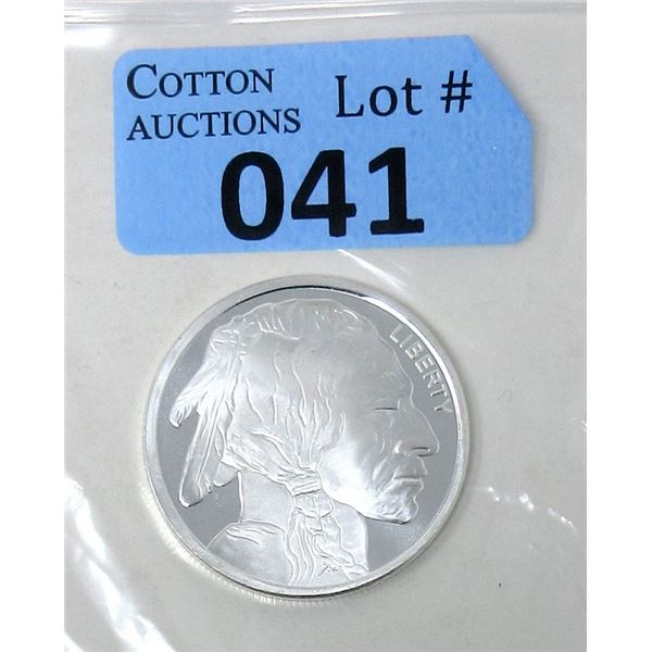 1 Oz .999 Fine Silver First Nations/Buffalo Round