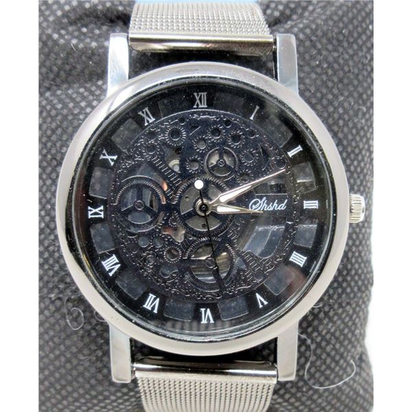 New Skeleton Wrist Watch with 3 Bracelets