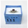 Image 2 : Sterling Silver Garnet & Diamond Ring