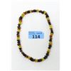 Image 1 : Tri-Colour Baltic Amber Necklace  - 18" long