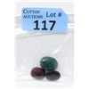 Image 1 : 3 Sapphire, Ruby & Emerald Gemstones