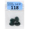 Image 1 : 4 Oval Cut Emerald Gemstones - 57 CTW