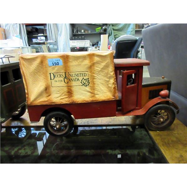 Large Ducks Unlimited Wood Truck Model