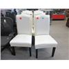 Image 1 : 6 Ivory Bonded Leather Dining Chairs