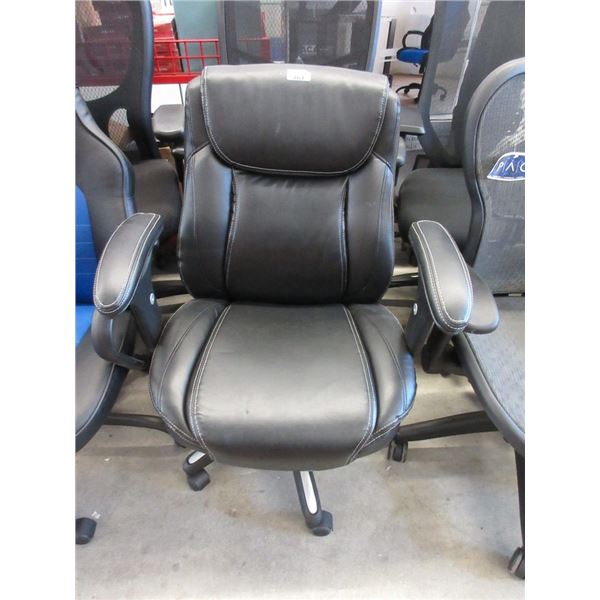 Black Bonded Leather Office Chair