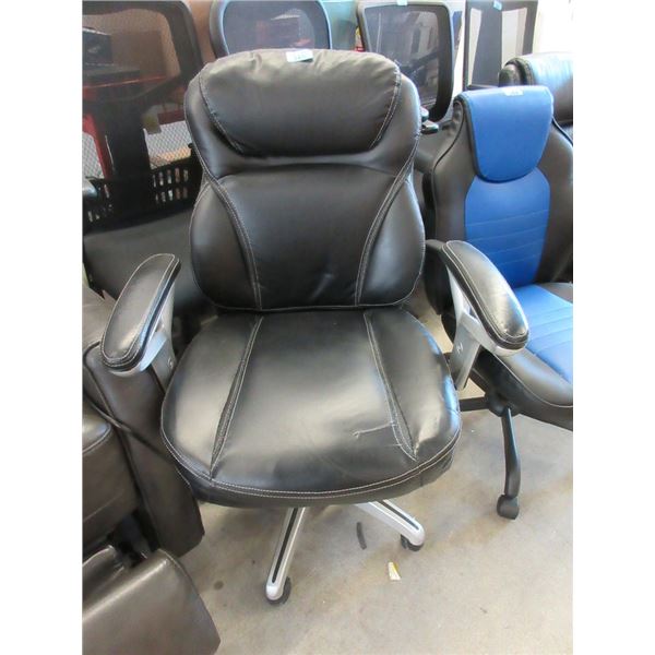 Black Bonded Leather Office Chair